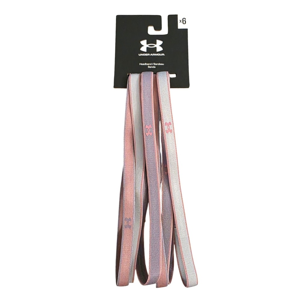 Under Armour Womens Mini Headbands 6-Pack‎ Pink Purple Silver  NEW